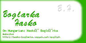 boglarka hasko business card